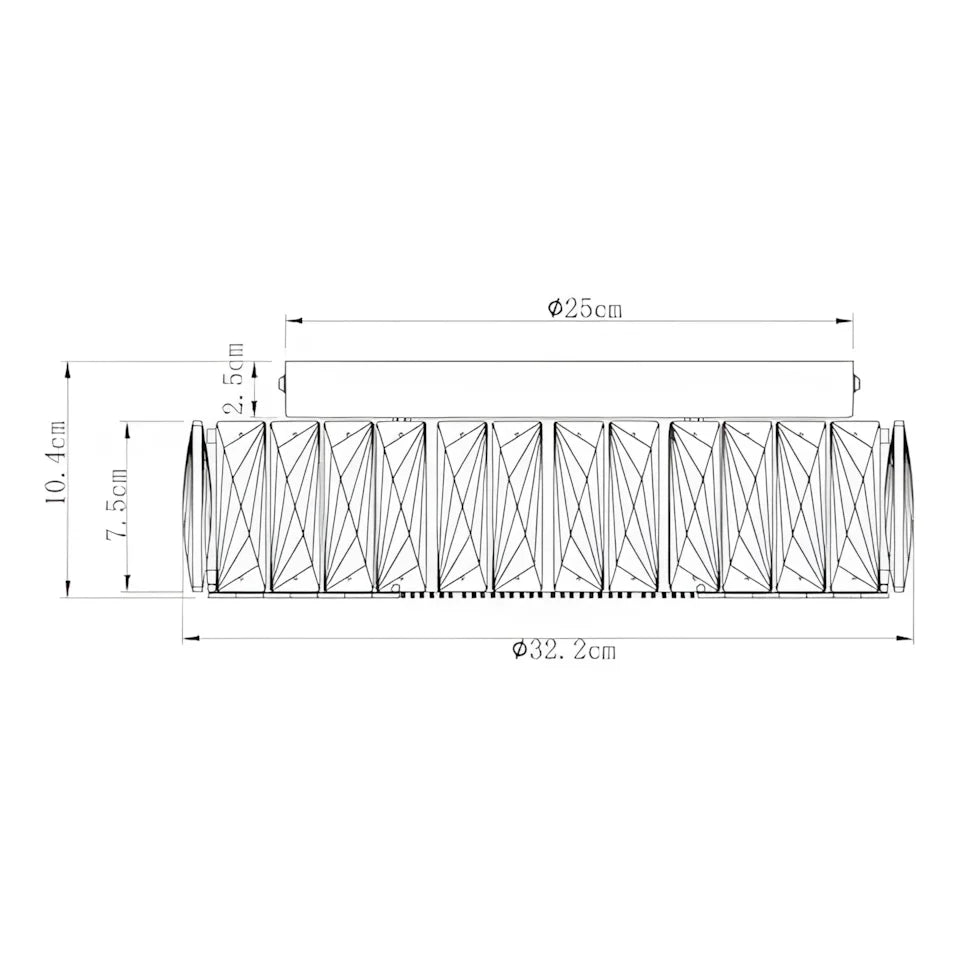 Zephyra Round Clear Glass Ceiling Light