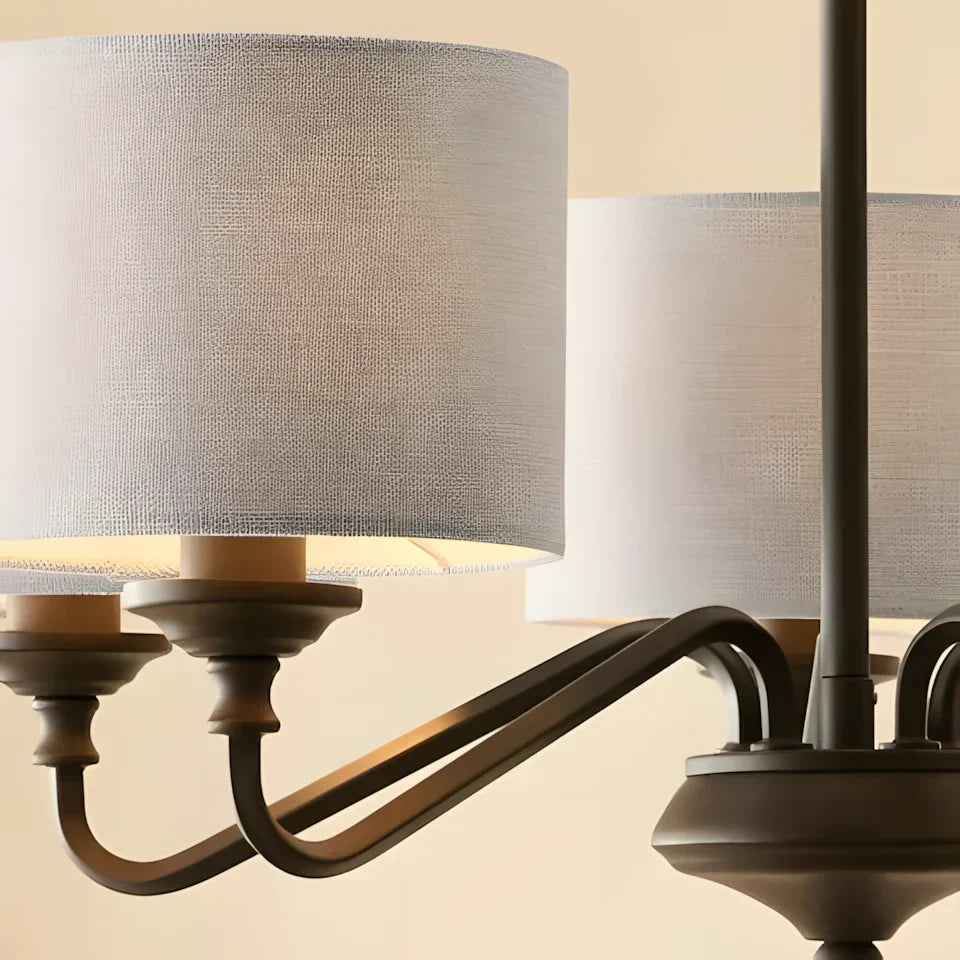 Thera Fabric 5-Light Height Adjustable Ceiling Light